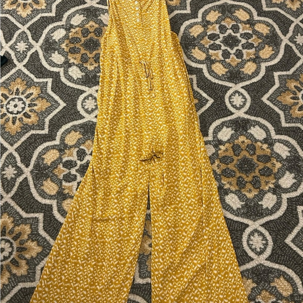 Kori Mustard Patterned Jumpsuit